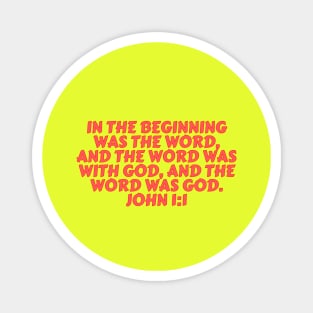 Bible Verse John 1:1 Magnet